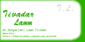tivadar lamm business card